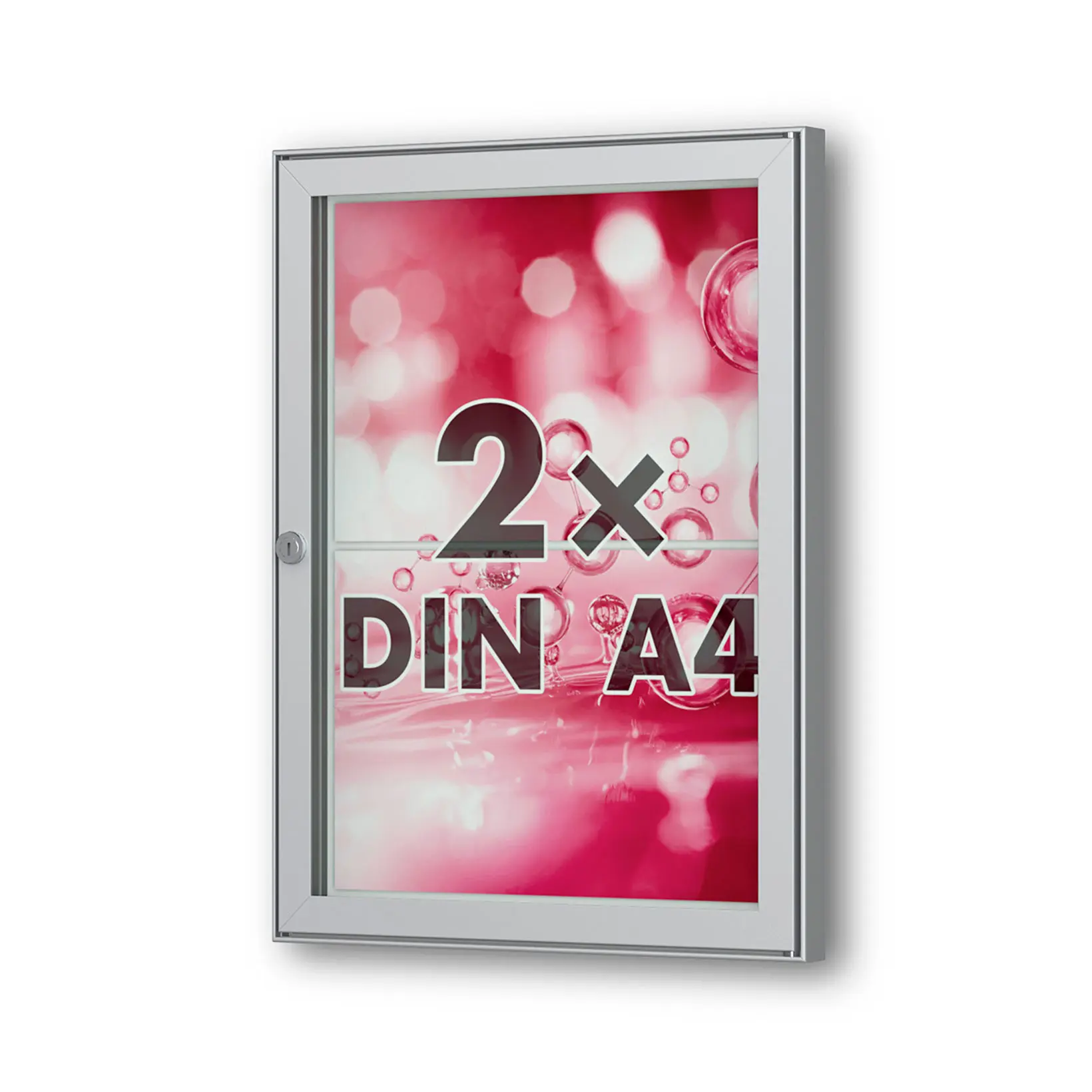 2 x DIN A4 Flachschaukasten Tesus - hoch - eckig